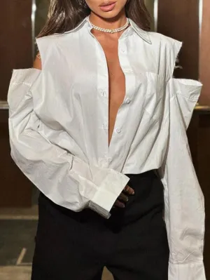 Uniwim ootd Off Shoulder Loose Long Sleeve Blouse