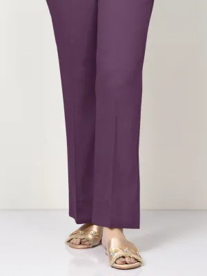 Unstitched Cambric Trouser -Purple