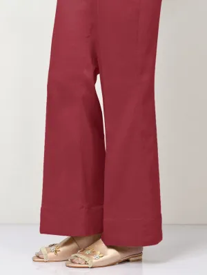 Unstitched Cambric Trouser - Red