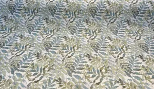 Upholstery Fanwood Leaves Aquamarine Swavelle Chenille Fabric By The Yard