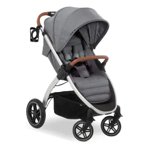Uptown Deluxe Stroller with Cup Holder and Canopy -  Melange Grey