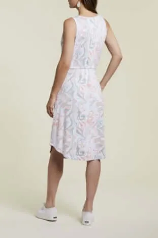 V-Neck Drawstring Dress