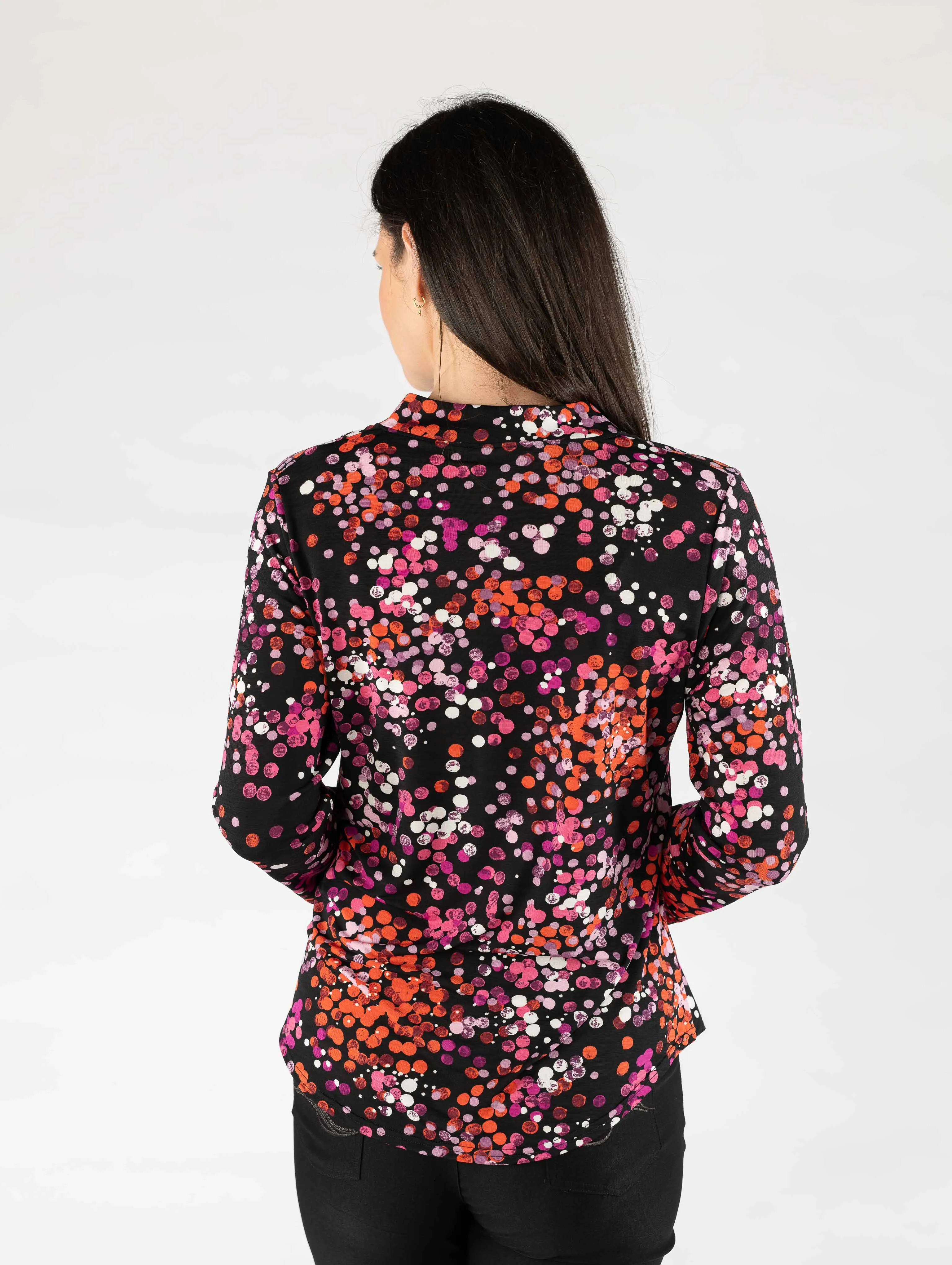V-neck print top