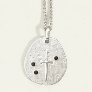 Valor Necklace Black Spinel - Silver