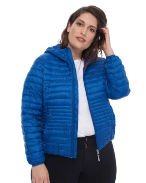 Vegan Down Lightweight Packable Puffer | Cobalt