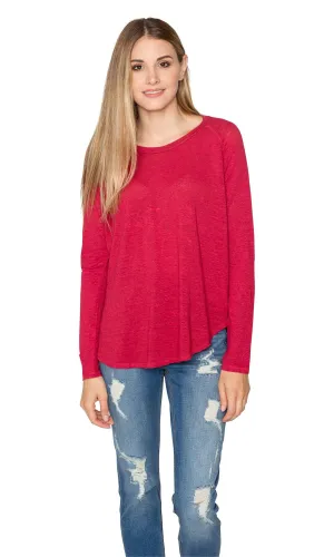 Velvet by Graham & Spencer Piree Linen Knit Raglan Sleeve Top