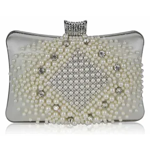 Venetia Pearl & Crystal Embellished Clutch