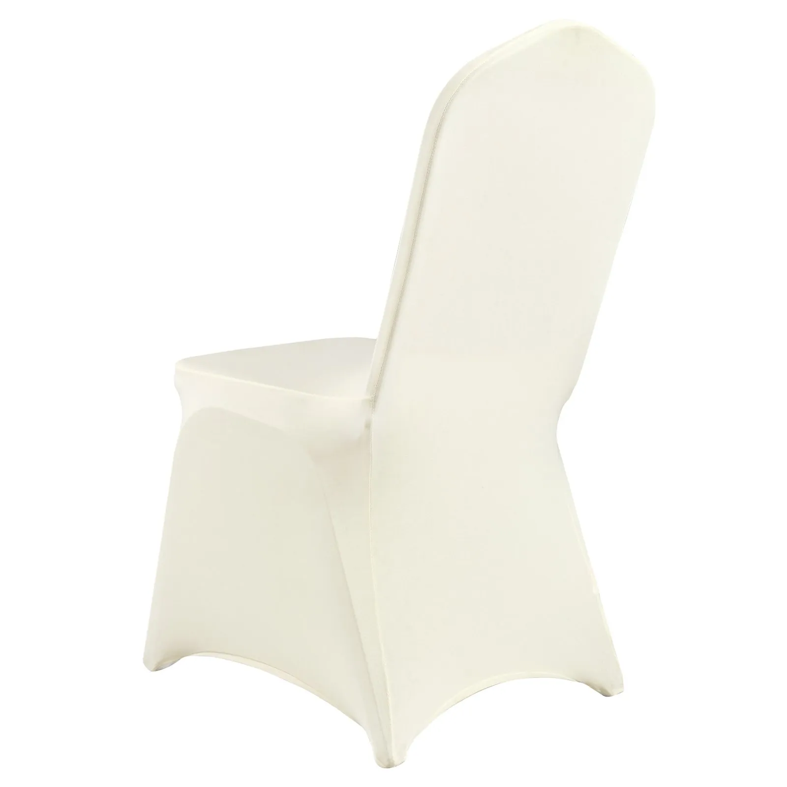 VEVOR Stretch Spandex Folding Chair Covers, Universal Fitted Chair Cover, Removable Washable Protective Slipcovers, for Wedding, Holiday, Banquet, Party, Celebration, Dining (100PCS Ivory White)