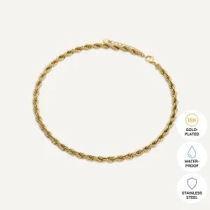 Vibes | Luxe Twisted Rope Chain Necklace | 18K Gold-Plated