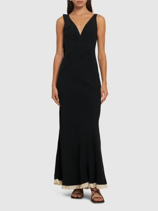 Victoria Beckham   Fluid viscose blend gown 