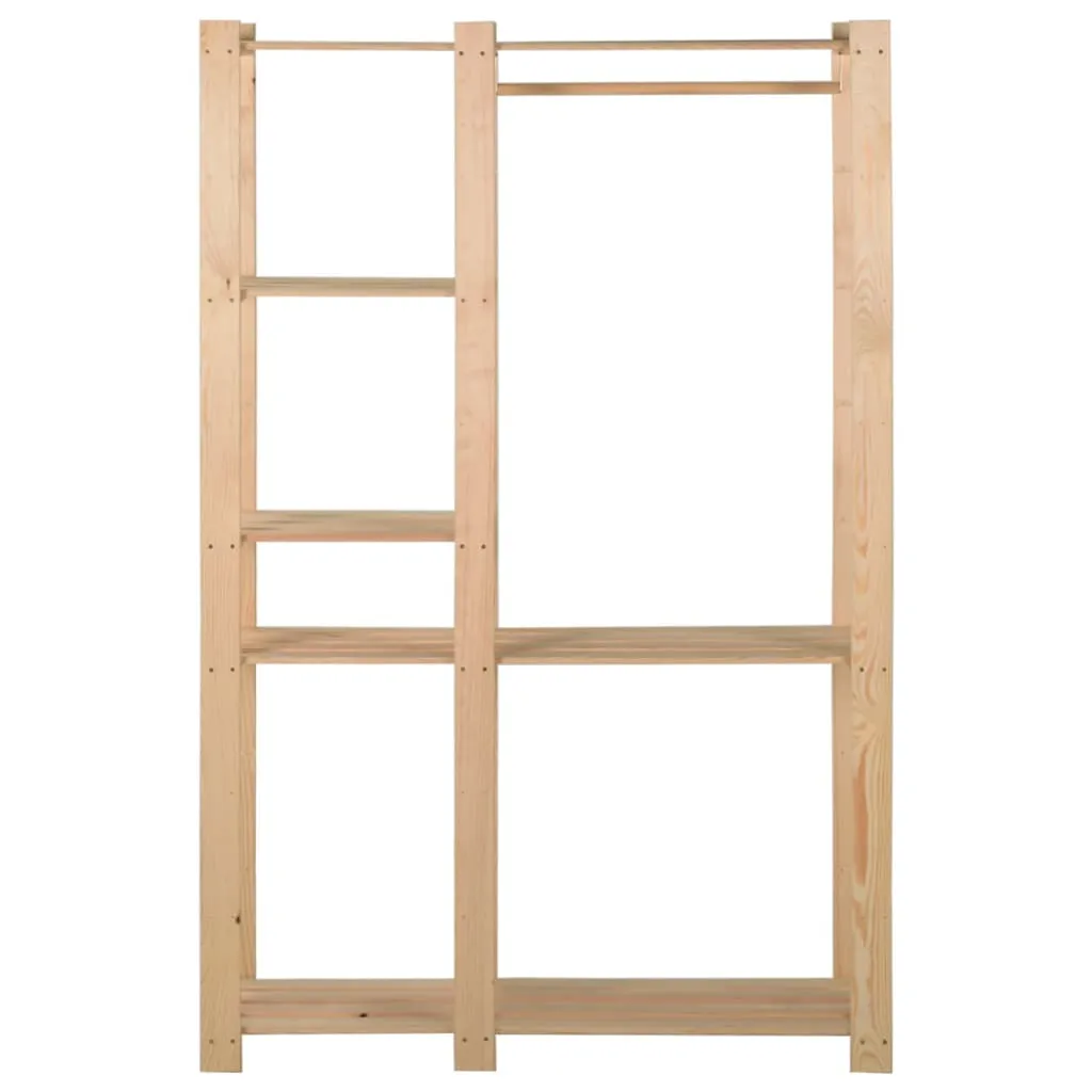 vidaXL Clothes Rack 110x38x170 cm Solid Pinewood