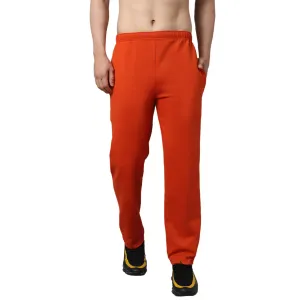 Vimal Jonney Fleece Regular-Fit Rust Cotton Trackpant for Men
