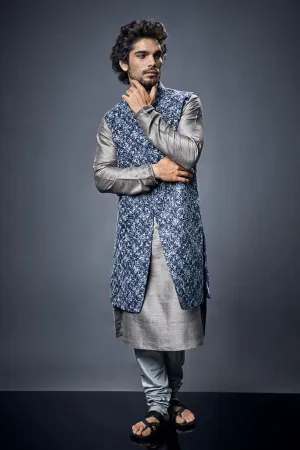 Vine of Troy Sleeveless Sherwani - Aeneas