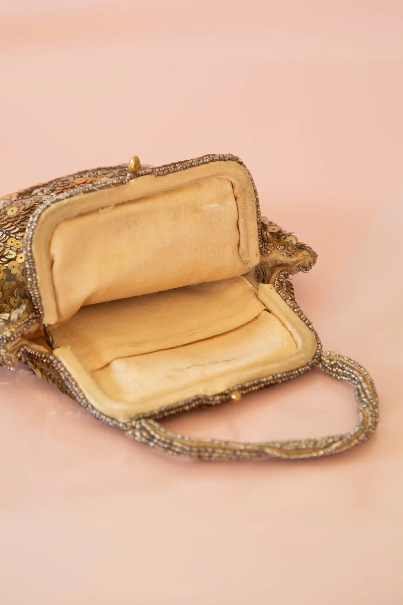 Vintage 1920s Antique Gold Sequin Purse