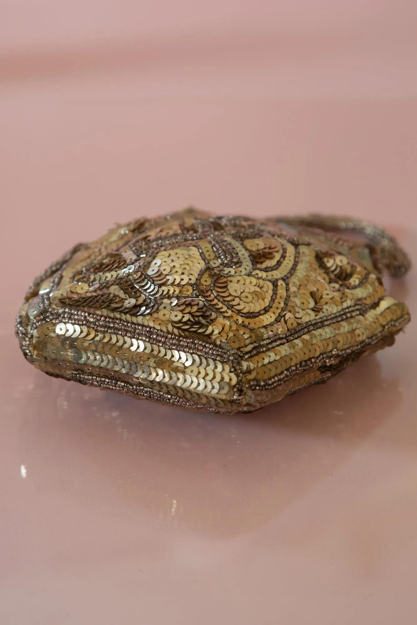 Vintage 1920s Antique Gold Sequin Purse