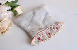 Vintage 1930s 1940s Embroidered Hold All Bag