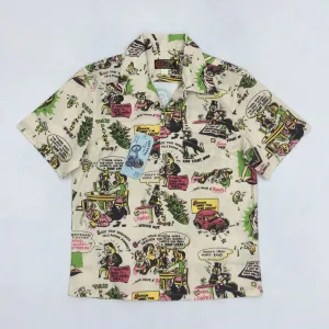 Vintage 50s Men's Hawaiian Shirts with Funny Print - Casual Shirts for Beach Party Cruise Luau