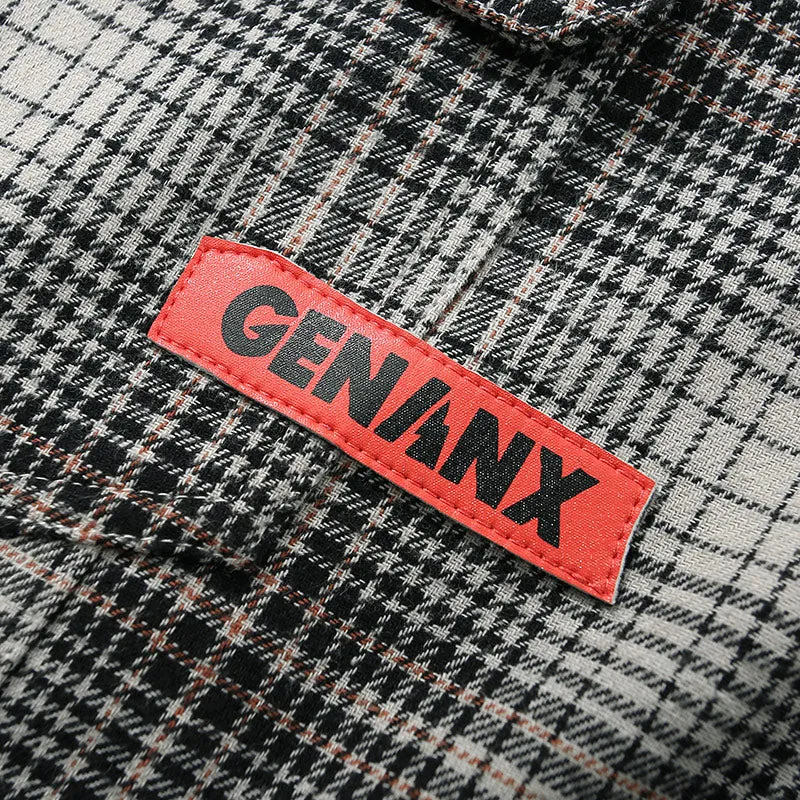 Vintage American Plaid Cartoon Print Jacket
