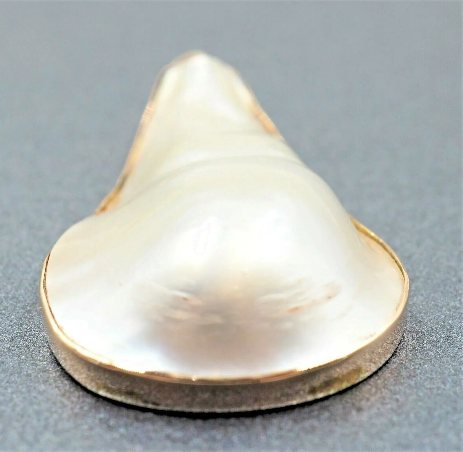 Vintage & Handmade 9ct Rose Gold Natural Mabe Pearl Pendant - Fine Jewellery