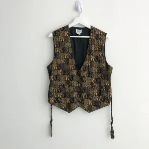Vintage Beaded Patterned Vest