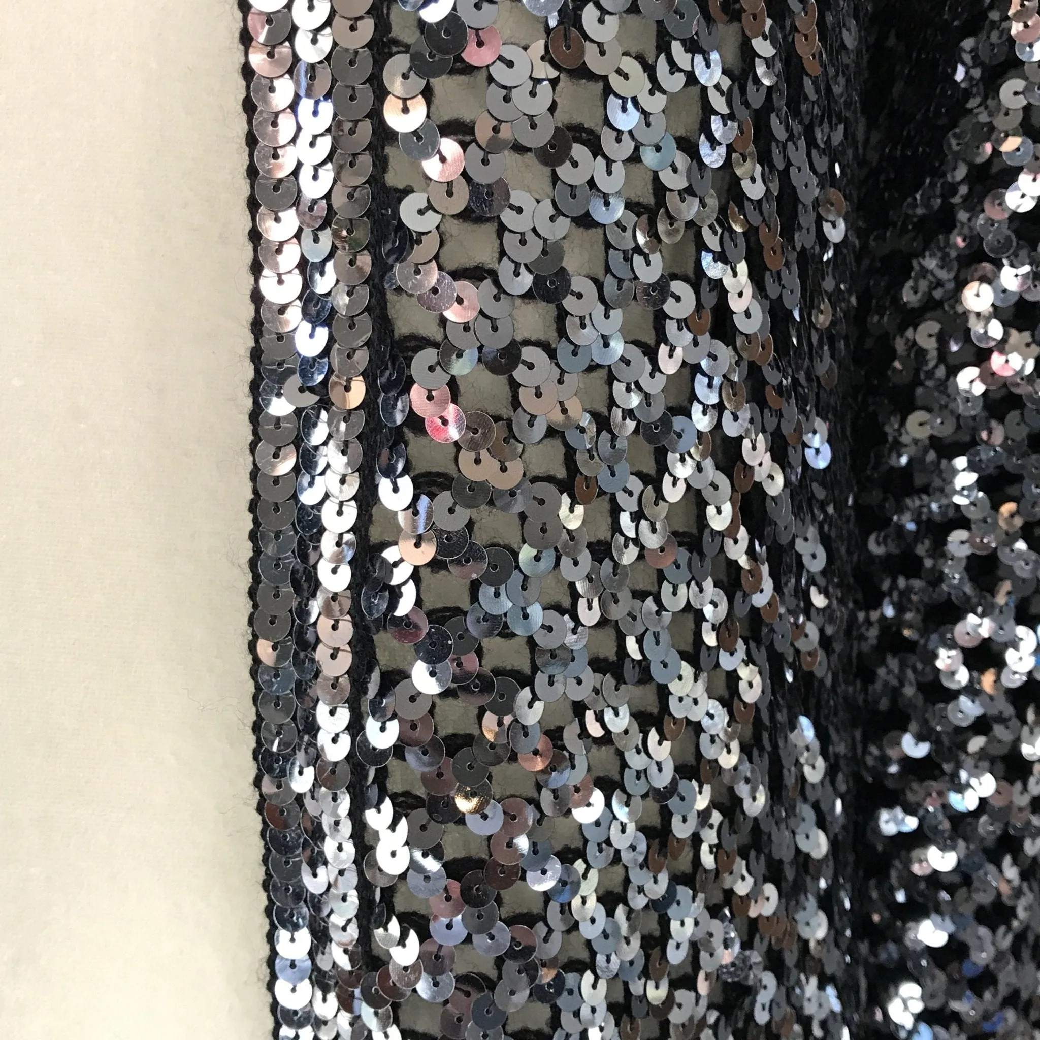 Vintage Black Sequin Cardigan or Jacket by Edith Flagg. Vintage Fashion Statement Piece.