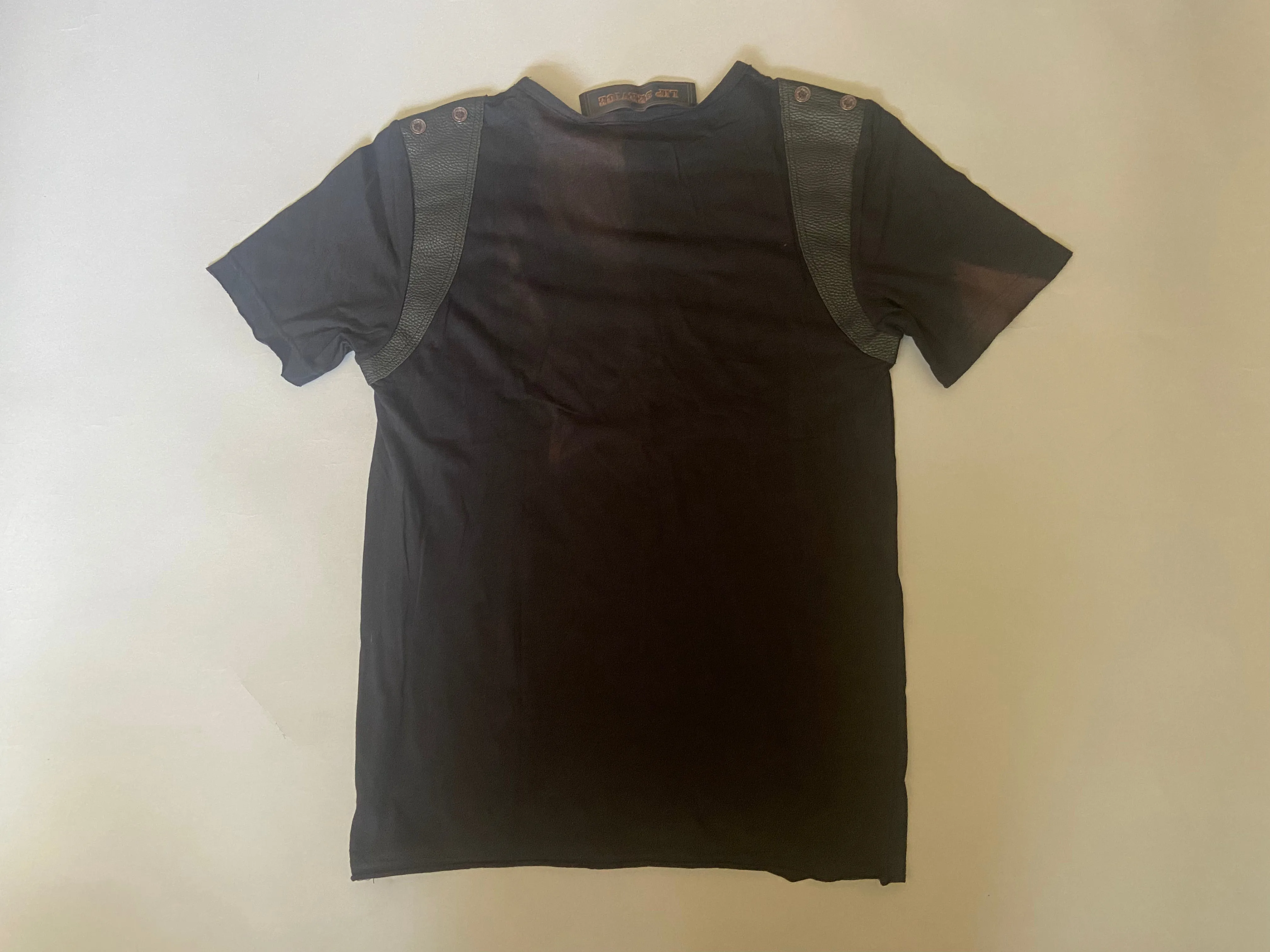 Vintage Distressed Men's T-Shirt with Bleach Print
