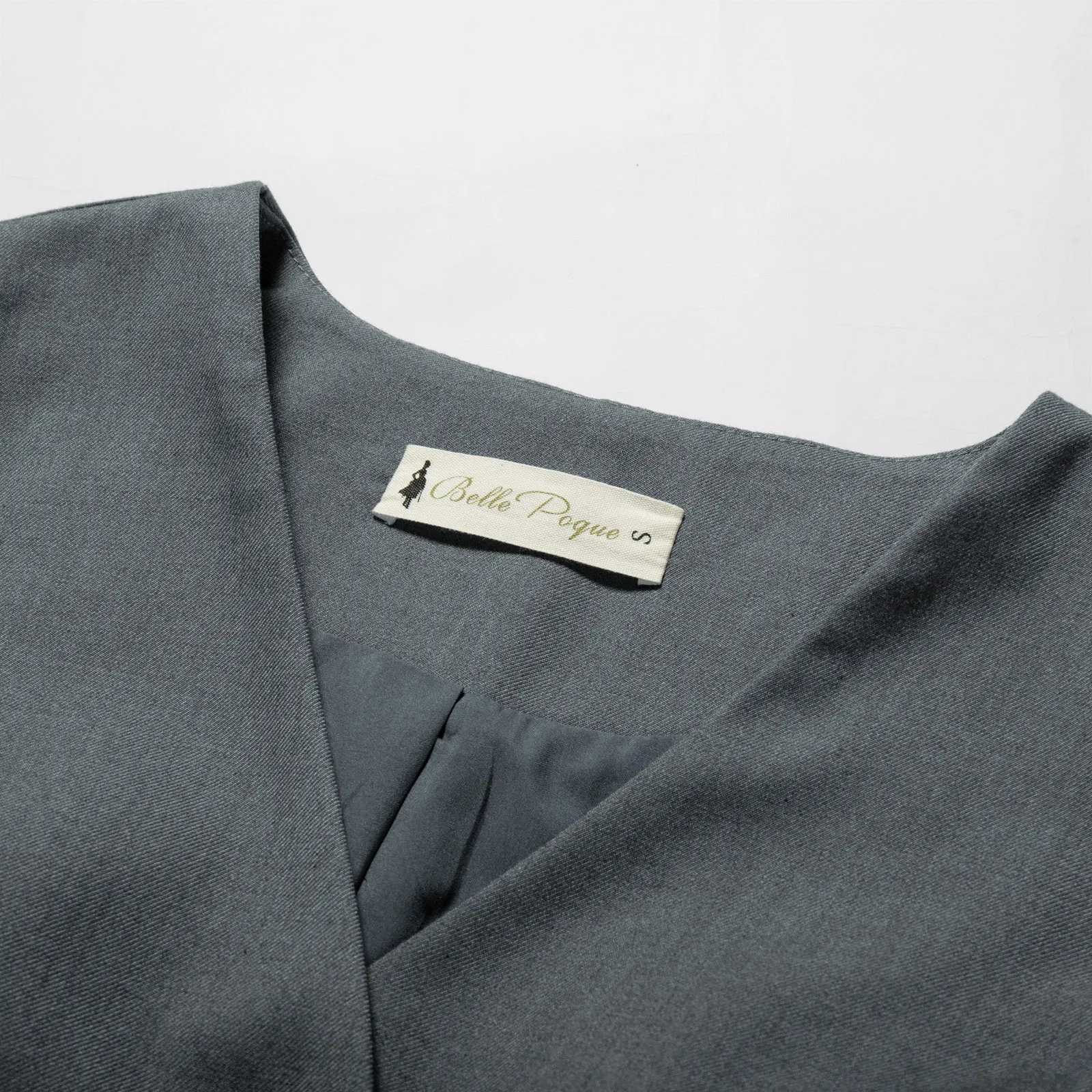 Vintage Oblique Placket Vest Coat V-Neck Handkerchief Hem Waistcoat
