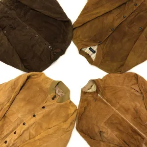 Vintage Suede Bomber Jackets