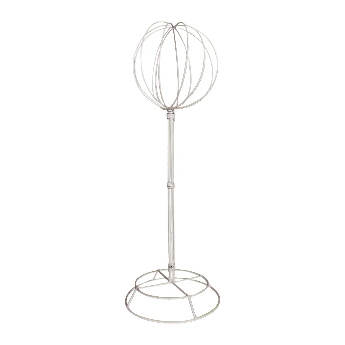 Vintage Tabletop 22" White Metal Wire Hat/Wig Stand