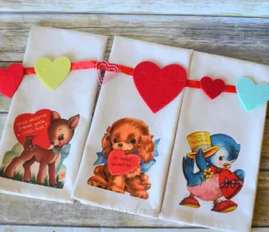 Vintage Valentine's Day Towels