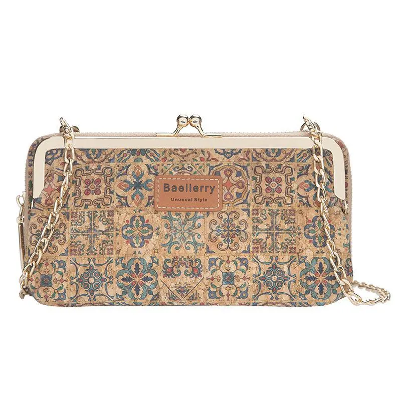 Vintage Wood Grain Style Shoulder Bag