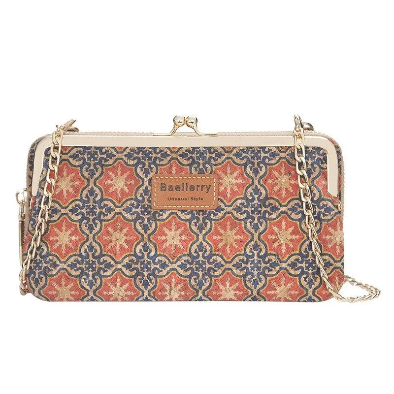 Vintage Wood Grain Style Shoulder Bag