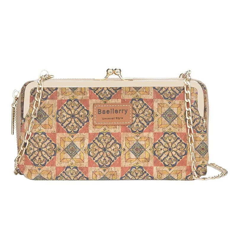 Vintage Wood Grain Style Shoulder Bag
