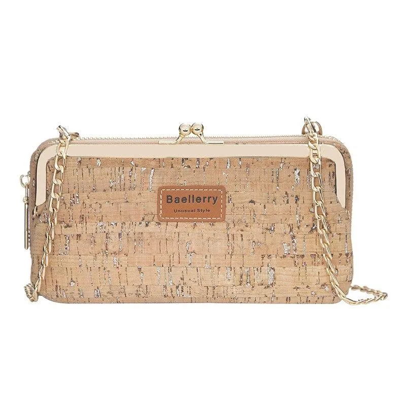 Vintage Wood Grain Style Shoulder Bag