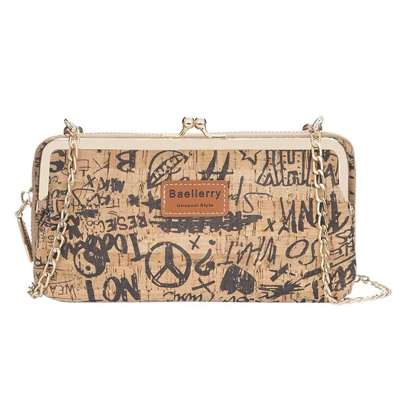 Vintage Wood Grain Style Shoulder Bag