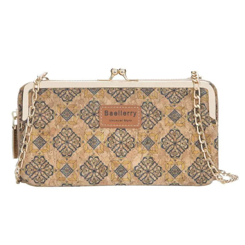 Vintage Wood Grain Style Shoulder Bag