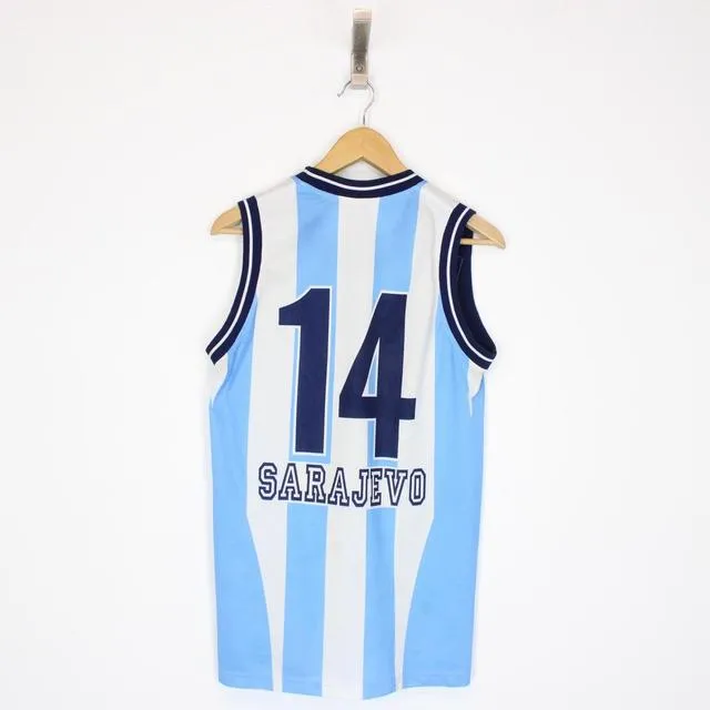 Vintage ZKK Zeljeznicar Sarajevo Basketball Vest Large
