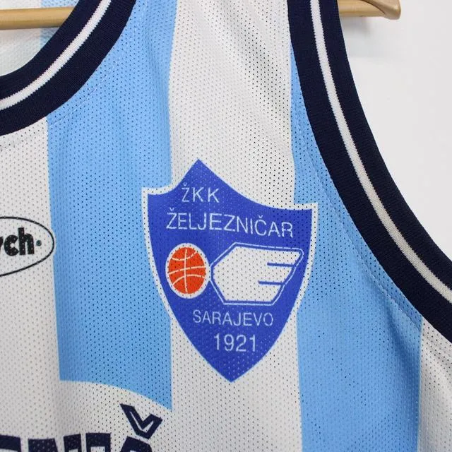 Vintage ZKK Zeljeznicar Sarajevo Basketball Vest Large
