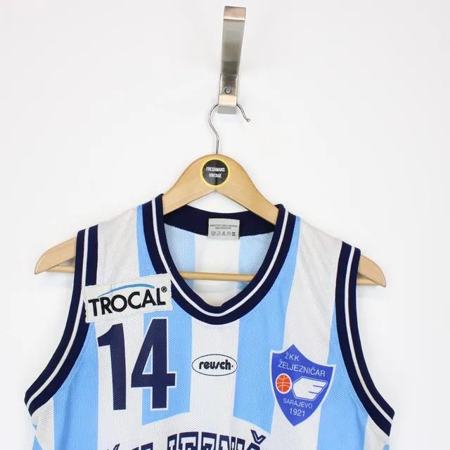 Vintage ZKK Zeljeznicar Sarajevo Basketball Vest Large