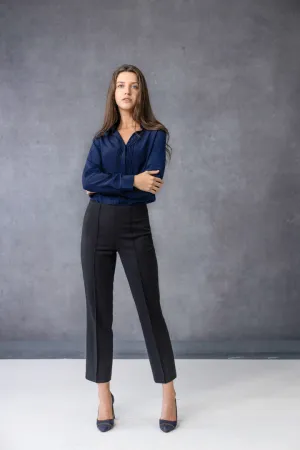 Virgin Wool Straight Leg Pant