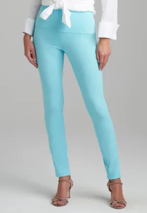 Virginia Stretch Knit Pant in Sea Foam