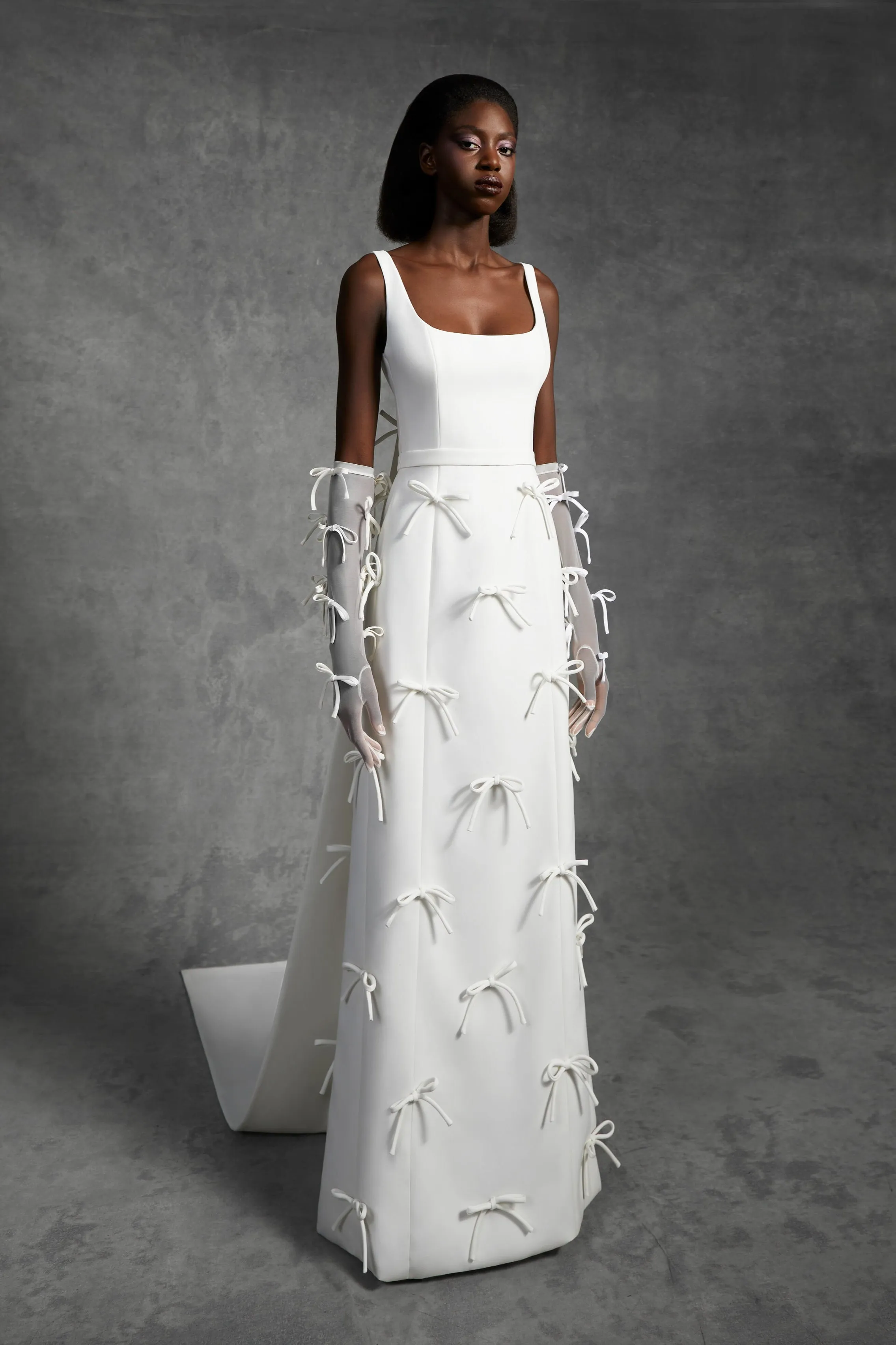 VRM363 - Polka Dot Bow Empire Gown
