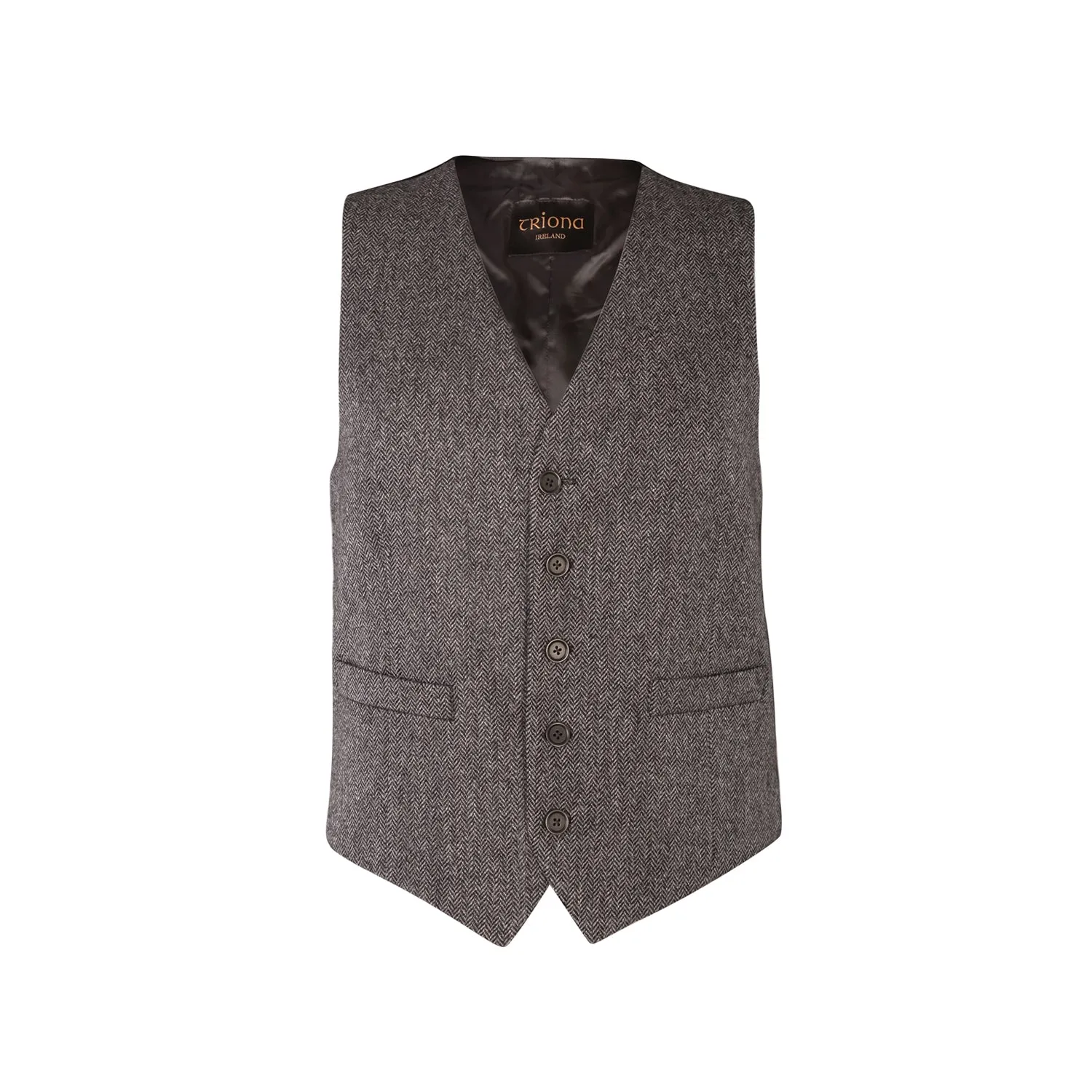 Waistcoat, Charcoal Herringbone