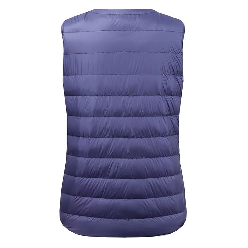 Warm Solid Women's Vest with Pockets / Oversize Ultra Light Female Outwear - SF0090