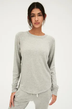 Warm Up Fleece Sweatshirt, Heather Grey
