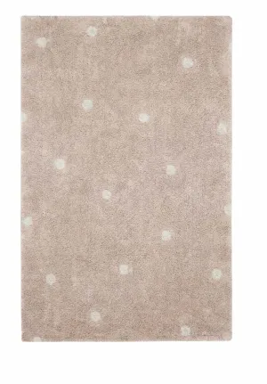 Washable cotton rug "Mini Dot Rose"