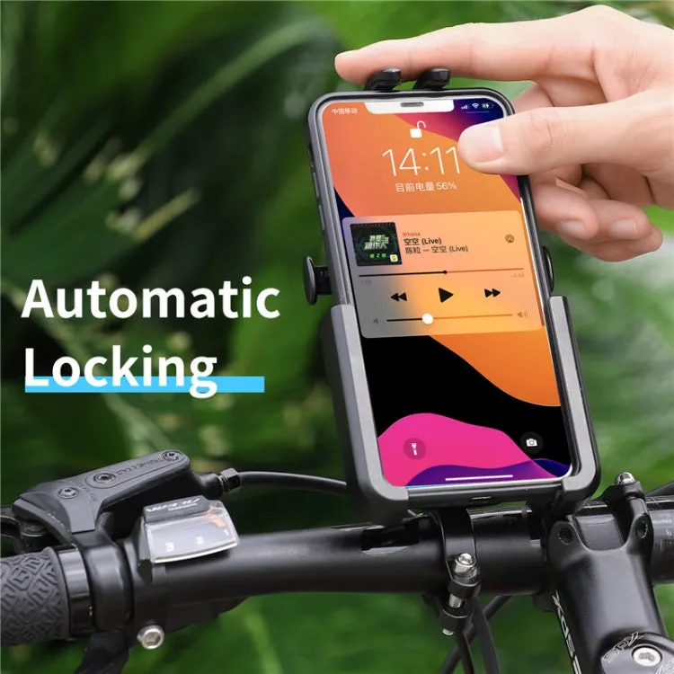 WEST BIKING  Bike Mobile Phone Holder Aluminum 360 Rotatable Electric Bike Scooter Motorcycle Phone Stand,Style: Rearview Mirror Style