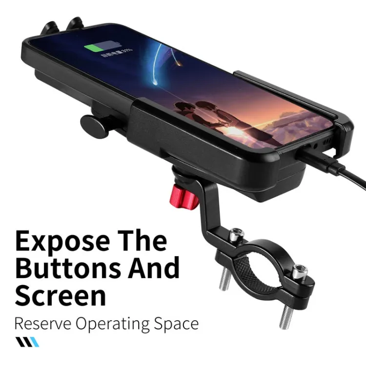 WEST BIKING  Bike Mobile Phone Holder Aluminum 360 Rotatable Electric Bike Scooter Motorcycle Phone Stand,Style: Rearview Mirror Style