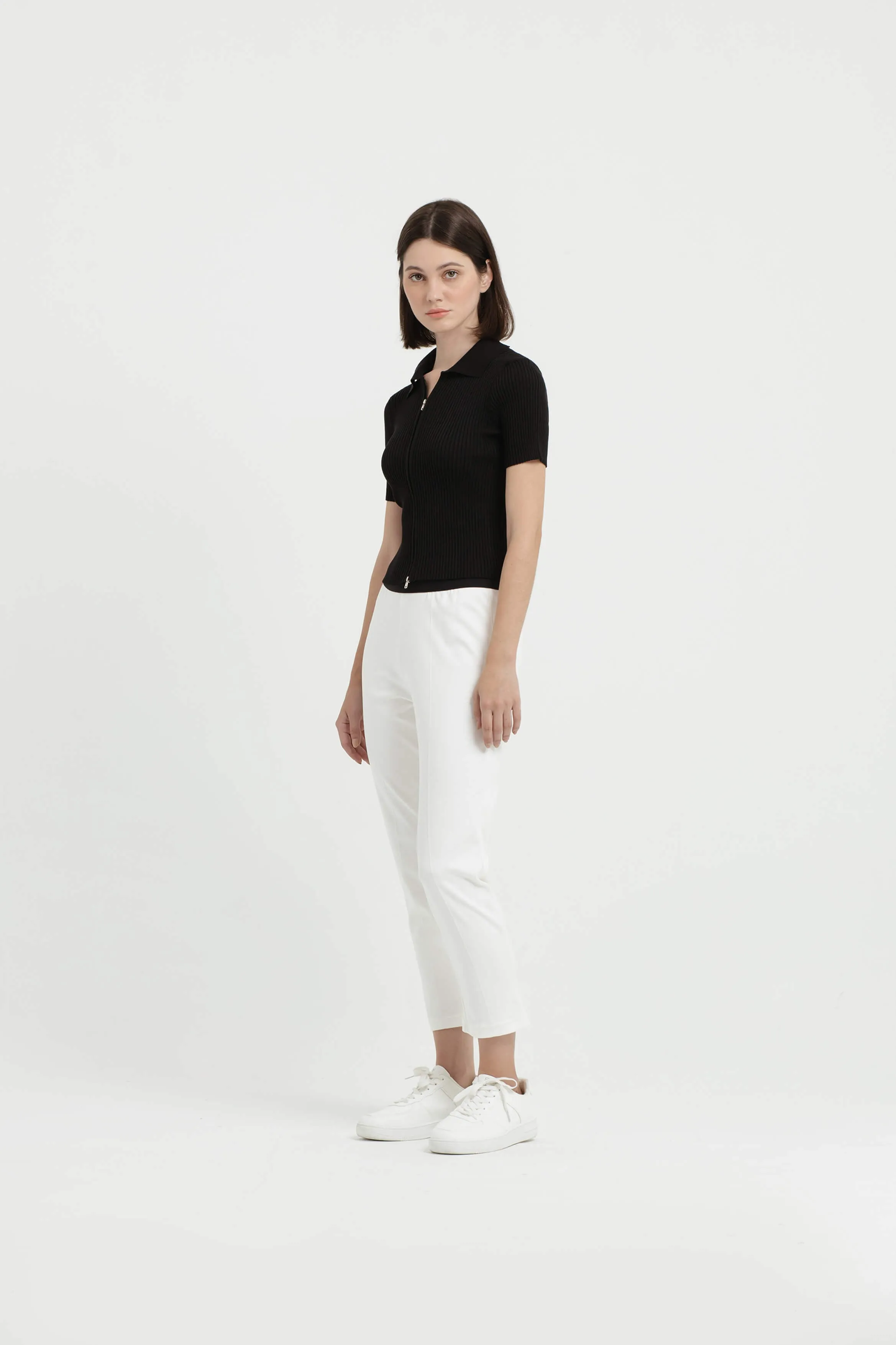 White Airy Bamboo Relaxed Pants