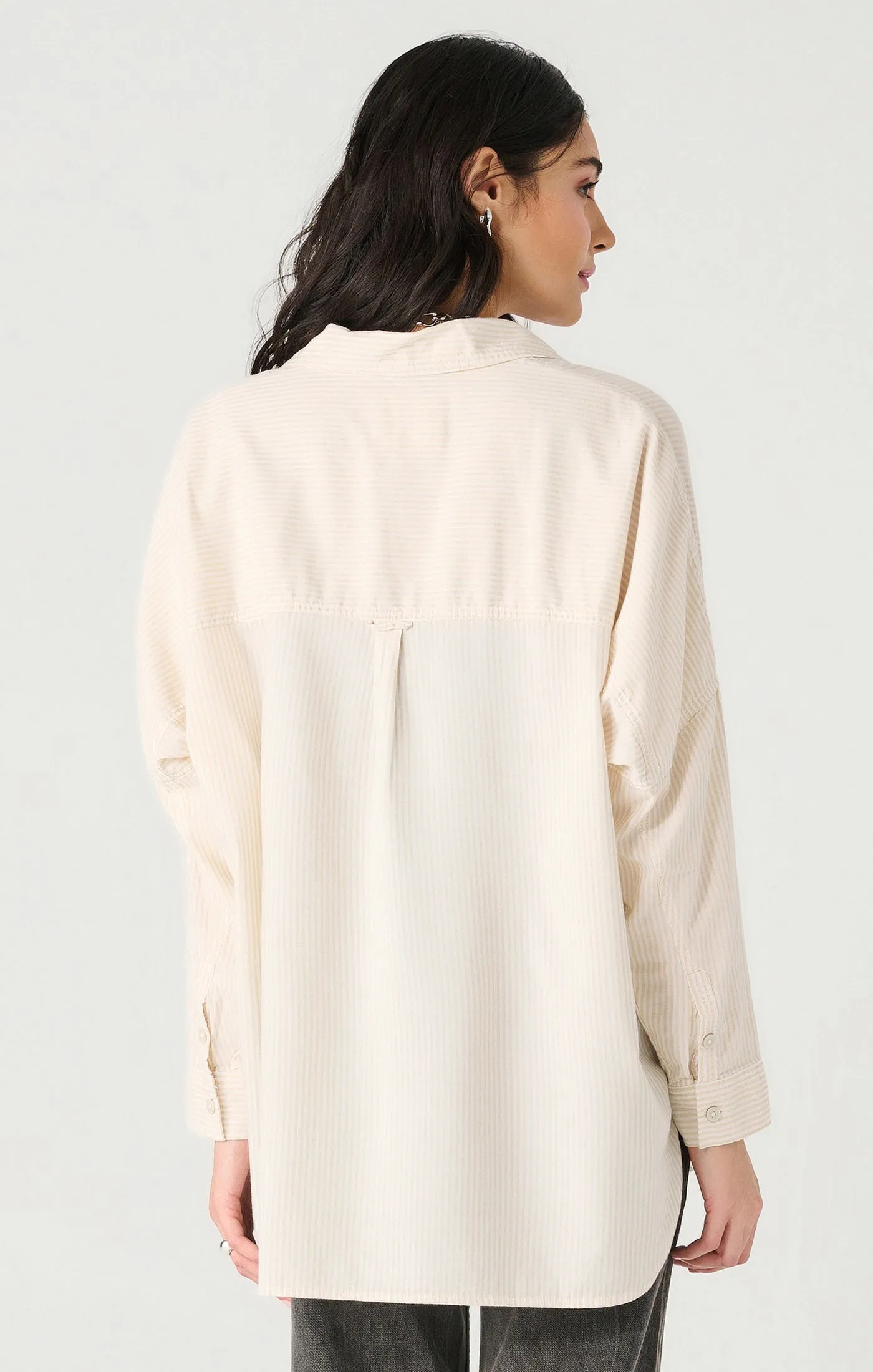 White Oversized Button Front Shirt